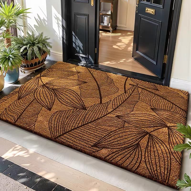 Cross-border imitation coconut palm outdoor door entry door mat entry door anti-slip mat foot mat home foyer carpet
