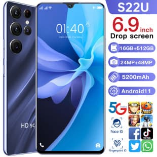S22 Ultra Pro Cross-Border 6.9-inch Waterdrop Screen Android Smartphone All-in-One OEM/ODM Manufacturer for Export
