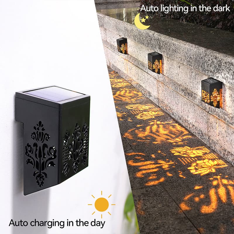 Atmospheric Solar Light Garden Decorative Projection Hollow Light Waterproof Outdoor Solar Garden Light Atmosphere Decorative Light