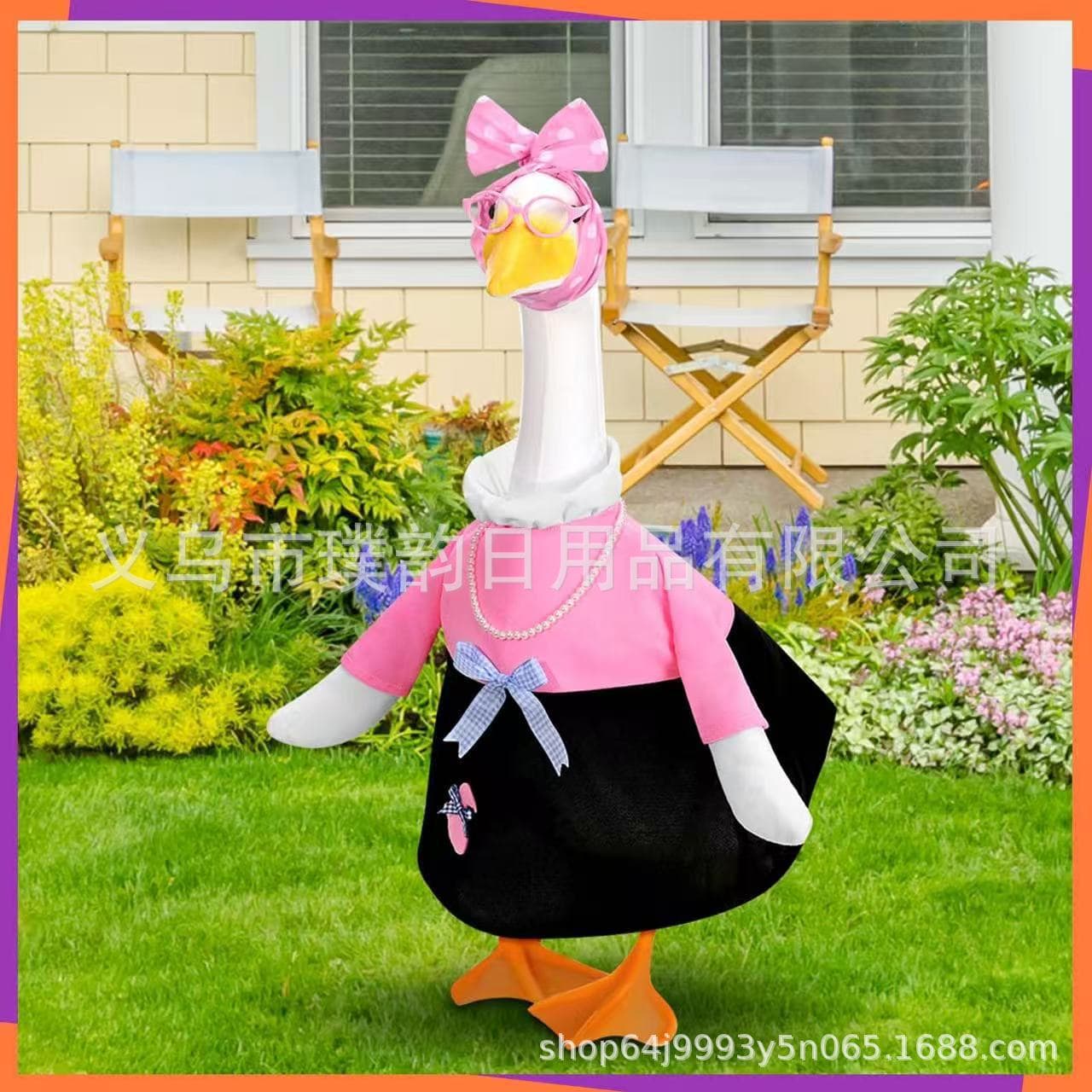 Cross-Border New Product 26 New Retro Lady's Four-Piece Set Porch Goose Costume 23inch Porch Goose Big White Goose Costume