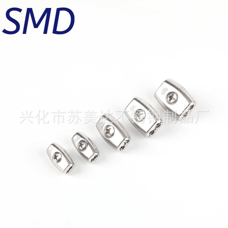 Cross-border 316 Stainless Steel Wire Rope Egg-shaped Clamps, U-Type Wire Rope Lock Heads and Clips