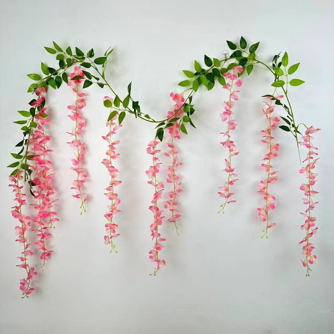 Factory Direct Simulation Wisteria Flower Dense Artificial Bean Flower Wedding Decoration Ceiling Hanging Fake Plastic Green Plant