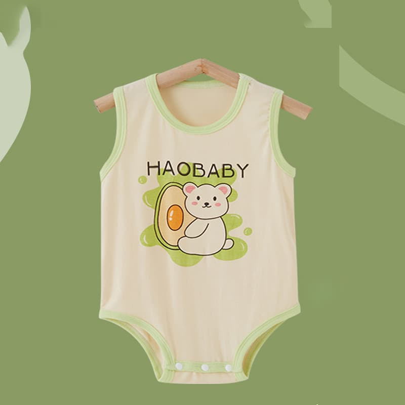 Modal Baby Wrap Bodysuit Summer Newborn Baby Vest for Boys and Girls