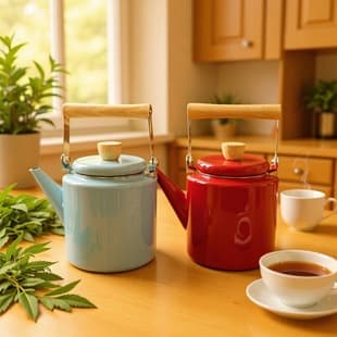 High-End Enamel Tall Straight Pot, Enamel Kettle, Water Kettle, Cold Water Kettle, Induction Cooker Kettle, Retro Enamel Kettle Wholesale