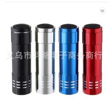 Factory direct supply 9led purple flashlight UV395 banknote detection flashlight UV glue cured fluorescent agent detection flashlight