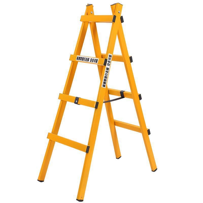 Thickened Carbon Steel Walkable A-Frame Ladder Multi-Purpose Folding Ladder for Home Use, Electrician Welding Decoration Engineering Ladder