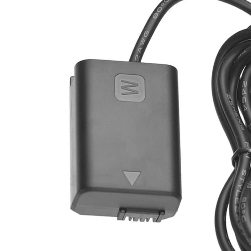 Compatible with Sony NP-FW50 Camera Dummy Battery with Type-C Interface Boost Power Cable for A6500, A6400