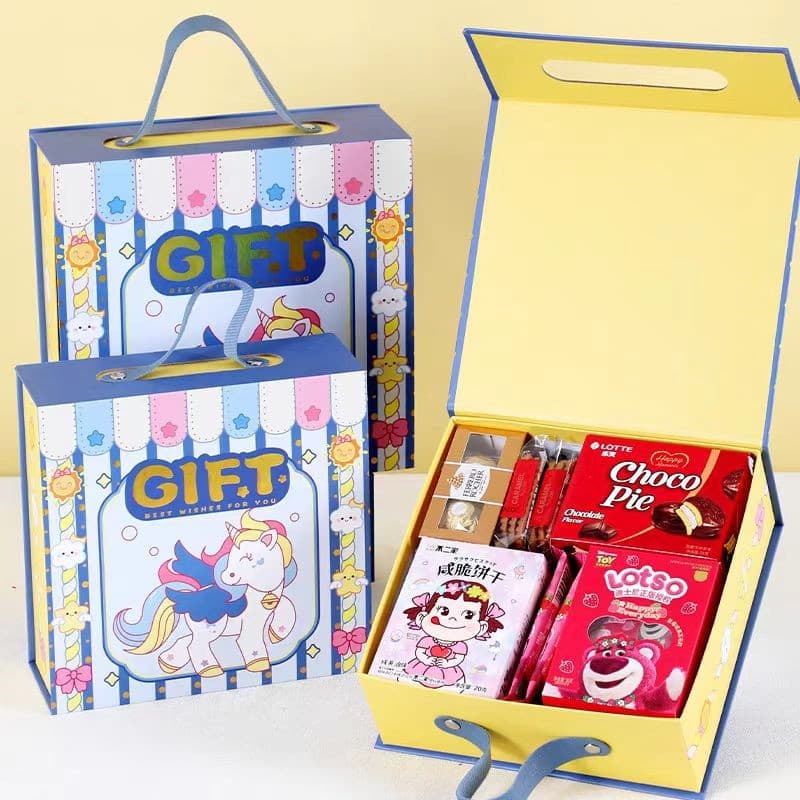 Full Moon and First Birthday Gift Box, Party Favor Candy Box, Baby Cartoon Children's Day Gift Box, Birth Gift