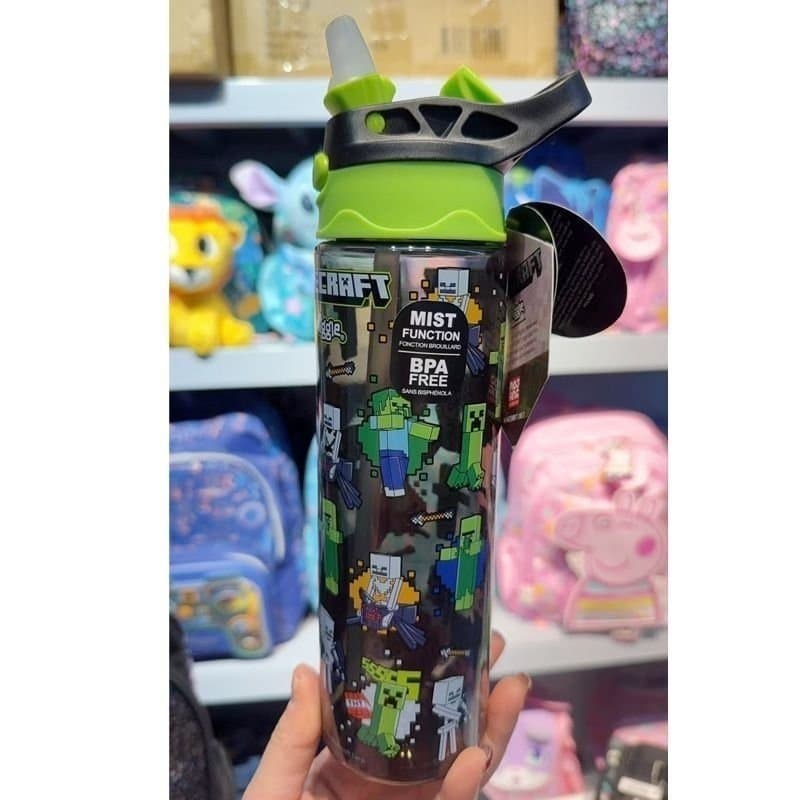 Australia Smiggle Water Bottle for Primary and Secondary School Students, Silicone Spout Cup, Large Capacity My World Straw Cup Sports Bottle