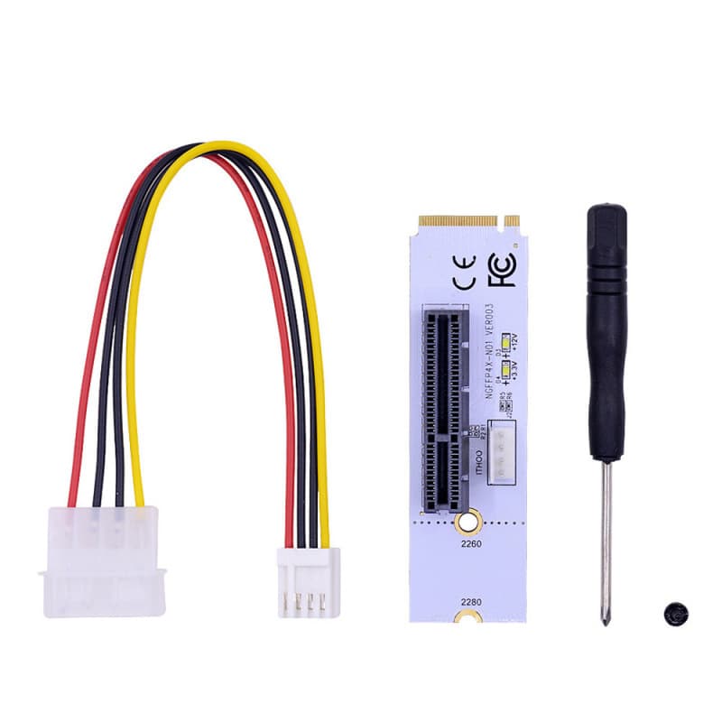 New M.2 Key M to PCI-E 1X 4x Adapter Card to NGFF Full 4X Signal M2 Card NVME with LED In Stock