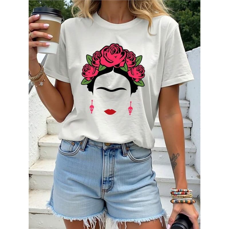 INAWLY Solva Women Short Sleeve T-Shirt, Casual And Fashionable