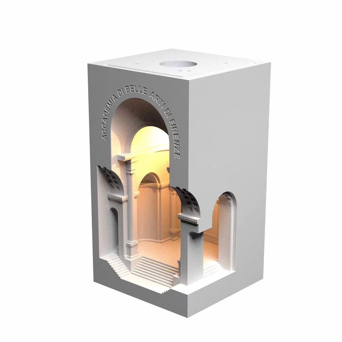Designer Creative Plaster Table Lamp House Shape Hollow Out Internet Celebrity Carved Art Table Lamp
