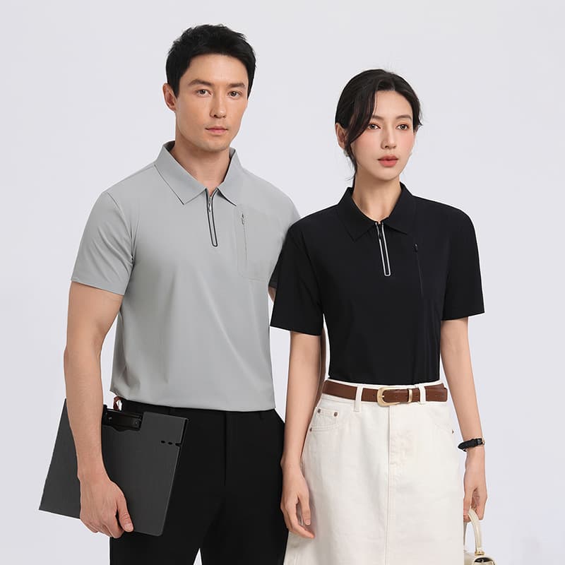 Disan Cotton Ice Silk Seamless Polo Shirt T-Shirt Summer High-End Luxury Turn-Collar Business Short-Sleeve T-Shirt Workwear