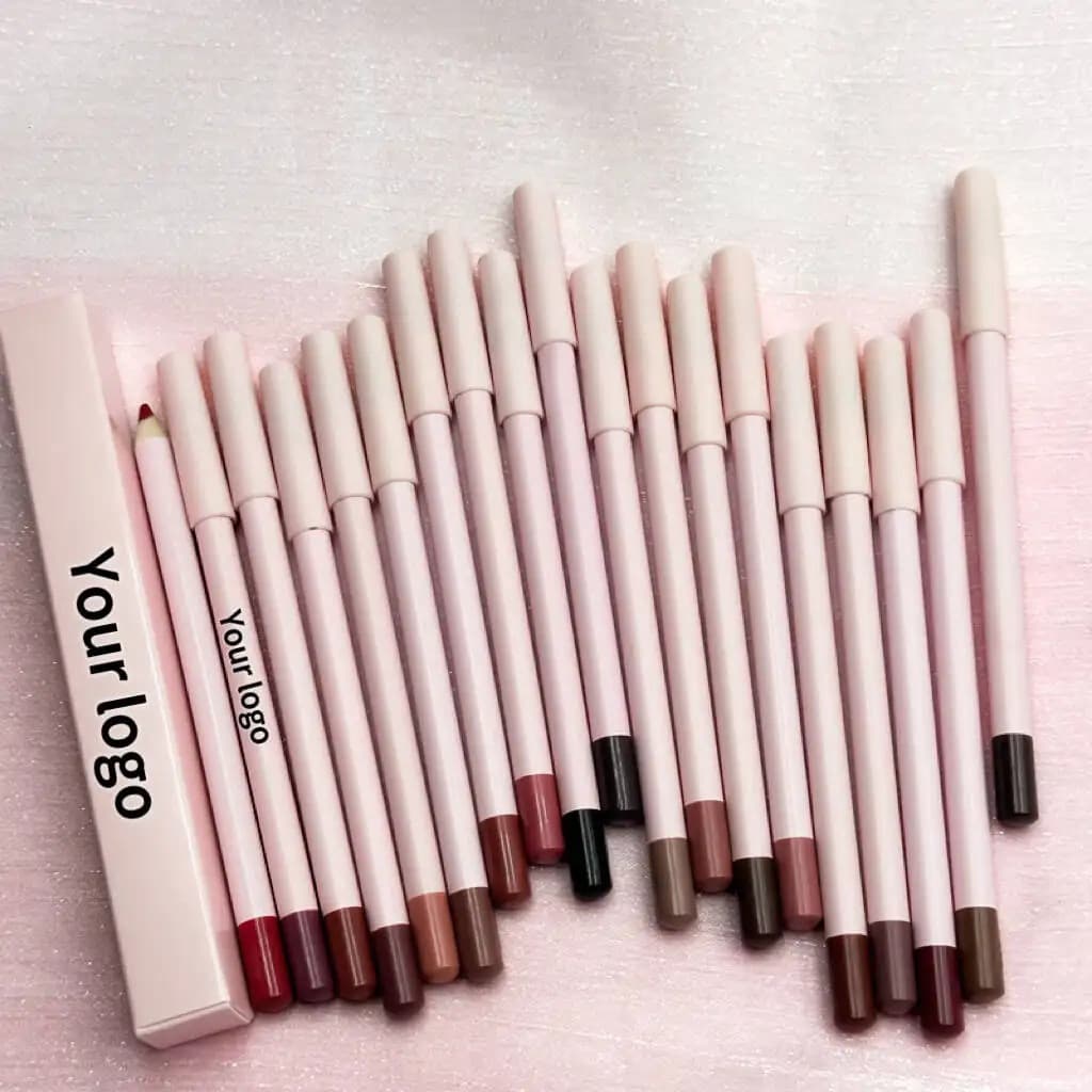 Cross-border Pink Lip Liner Matte Easy to Color Smooth Lip Pencil LipLiner Waterproof Long-lasting Lipstick Lip Contour