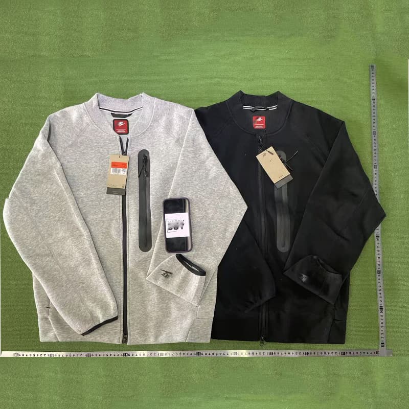 Heavyweight Knitted Baseball Jacket Casual Loose 320g Windbreaker Sports Training Top FB8009
