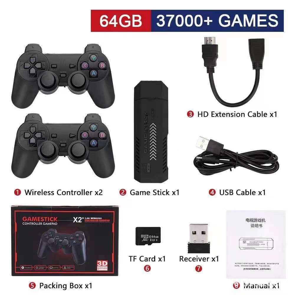 Cross-border Hot-selling Home Game Console X2PLUS HD 2.4G Wireless Retro Dual Controller PSP Arcade Game Box