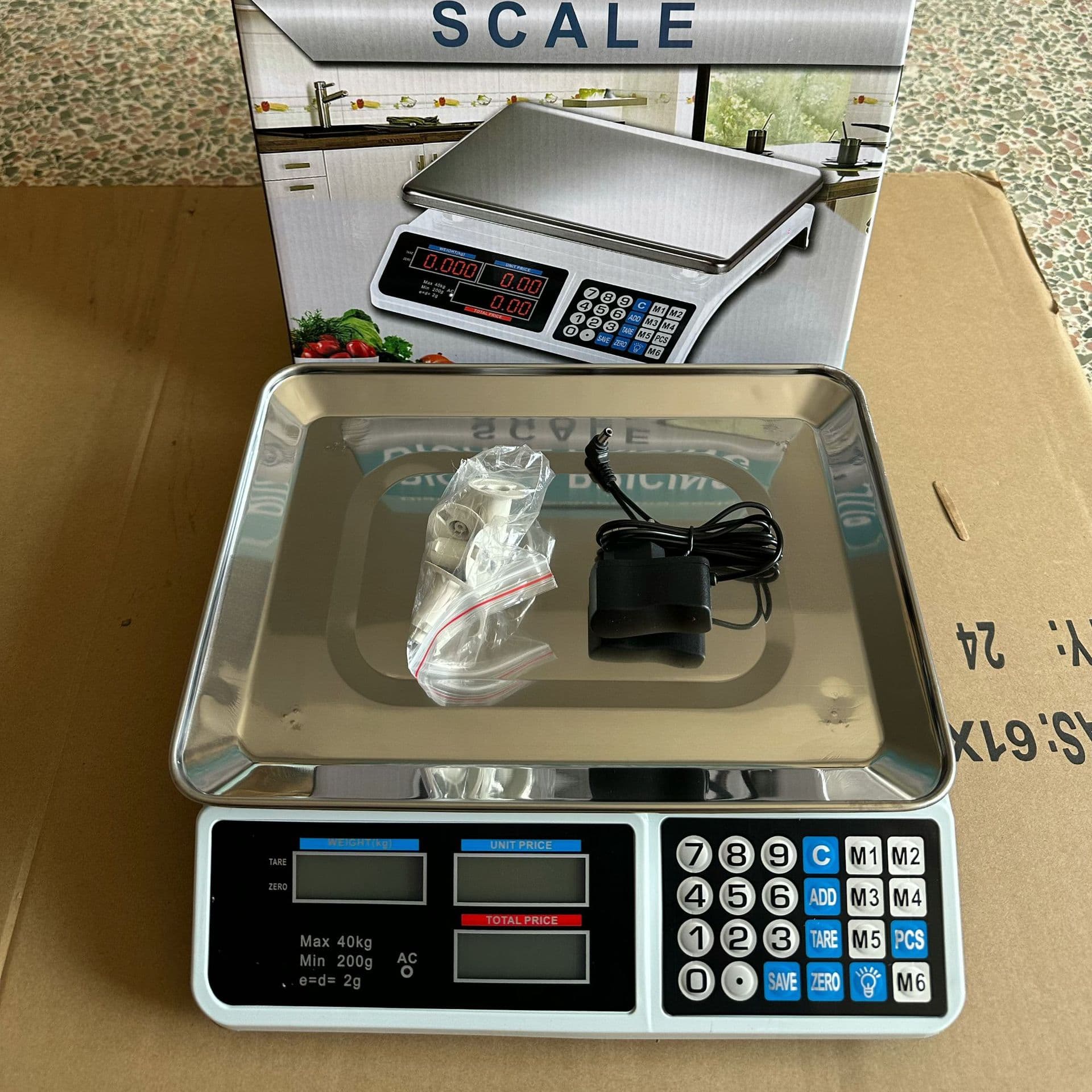Cross-border Electronic Scale 40KG Kitchen Scale Portable Accurate 30kg Platform Scale for Fruit Stall Pricing Scale 809