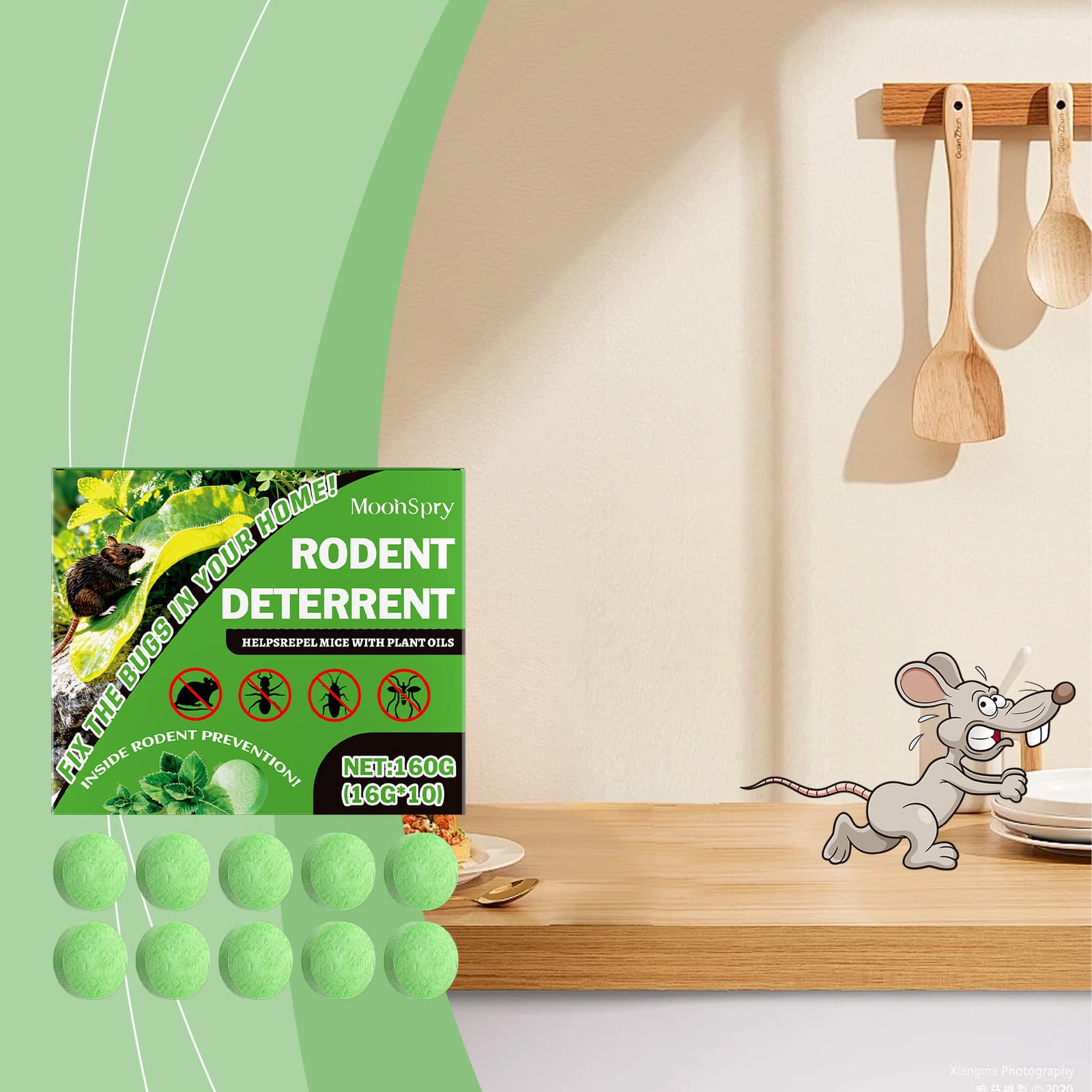 Moonspry Rat Repellent: Convenient Indoor Rat Deterrent and Protection for Multiple Scenarios
