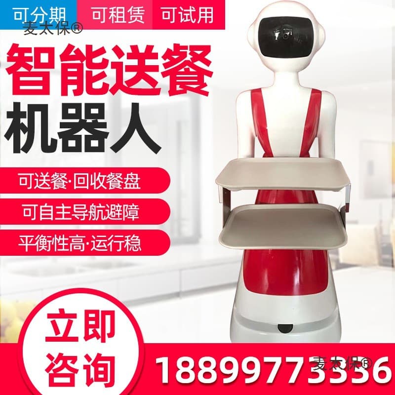 Hotel Food Delivery Robot for Serving, Carrying Dishes, Multifunctional Greeting and Dialogue Humanoid Metabo