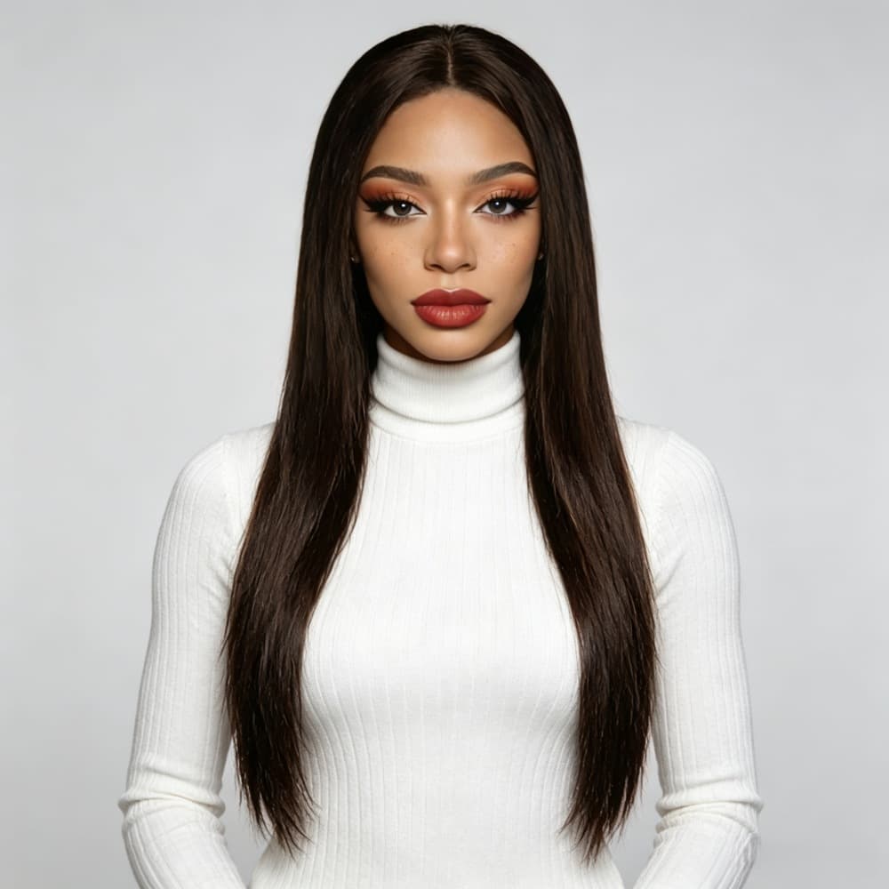 African cross-border wigs for women, long straight hair, middle parting, African synthetic fiber wigs, women's straight wave factory wholesale