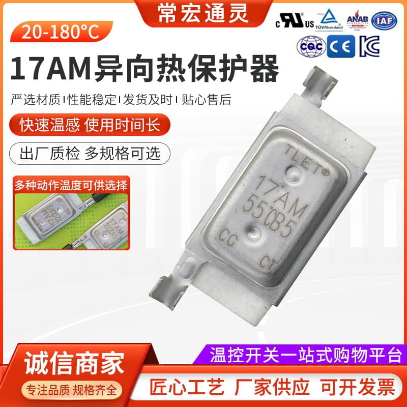 Changhong 17AM-B Type Bidirectional Thermal Protector Compact Temperature Switch Motor Overload Protector