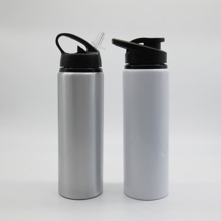 Single-layer Wide-mouth Straight Aluminum Cup, American-style Sports Bottle for Cycling