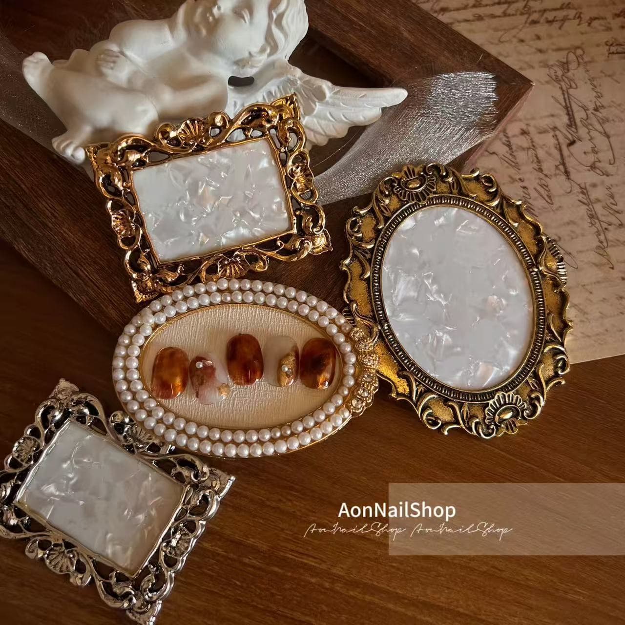 Nail Art Photo Props Retro Photo Frame Ins Photo Props European Photo Background Nail Art Photo Frame Photo Props