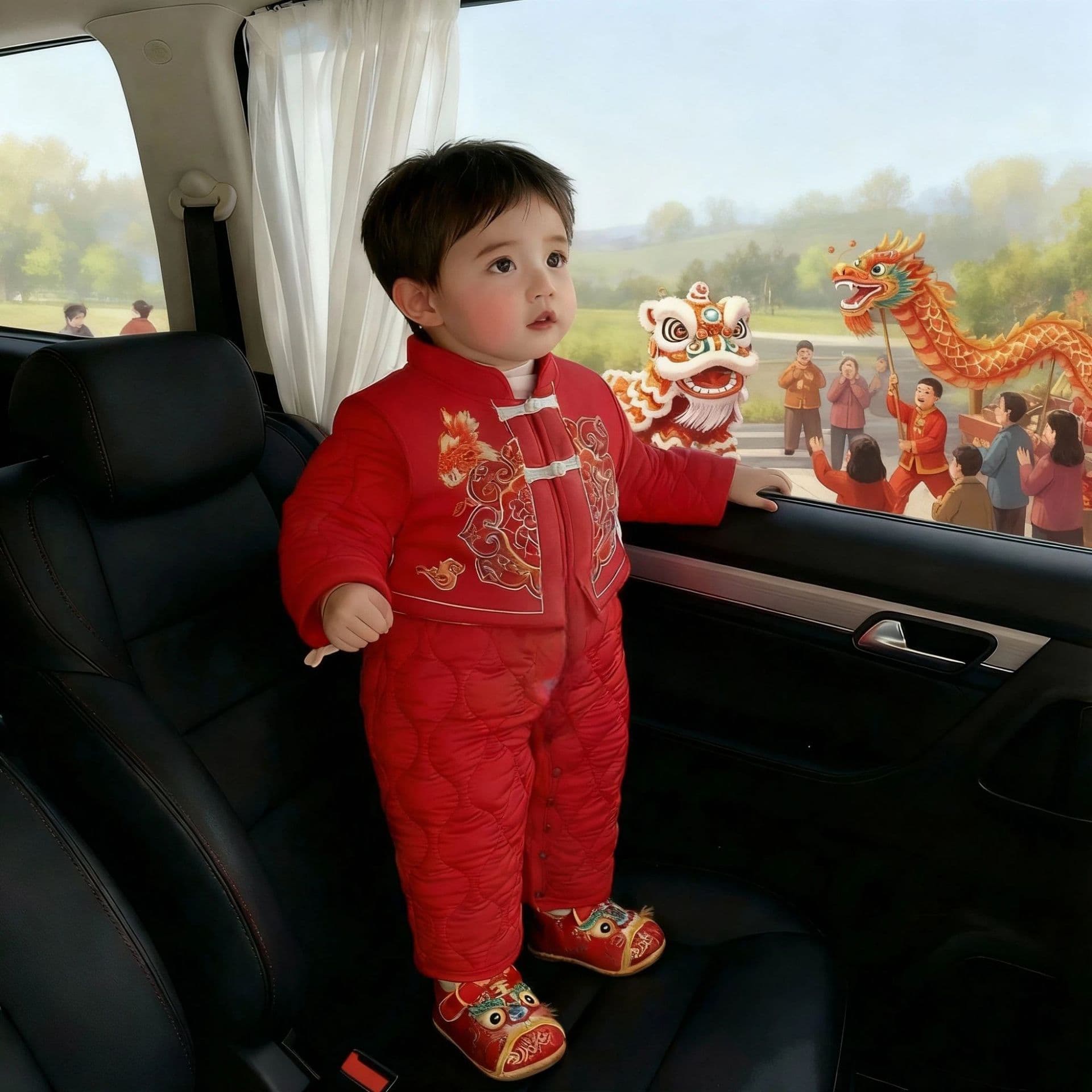 Baby New Year Winter Outfit Romper with Fleece Lining Red Holiday Clothes Infant Toddler Birthday Festive Dress