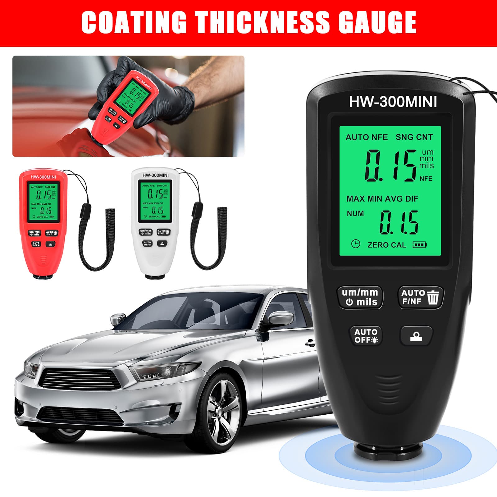 HW300-MINI Coating Thickness Gauge