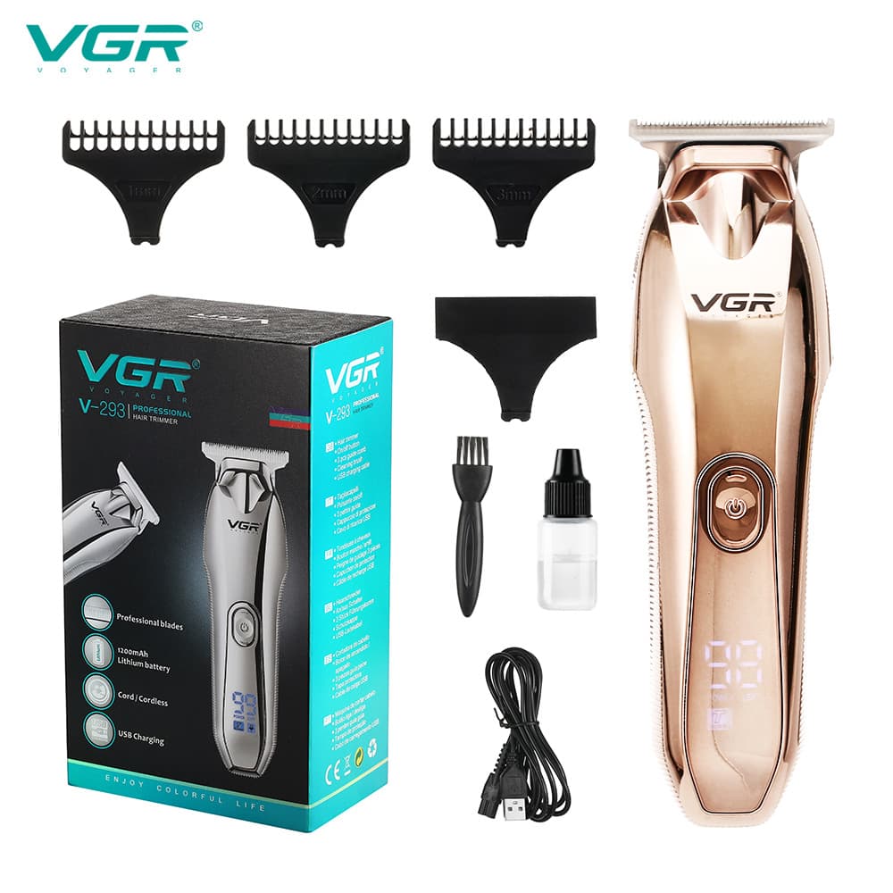 Portable Electric Children Hair Clipper Stainless Steel Blade Waterproof Not Brushed Motor Hair Trimmer VGR293 by VGR from Ningbo