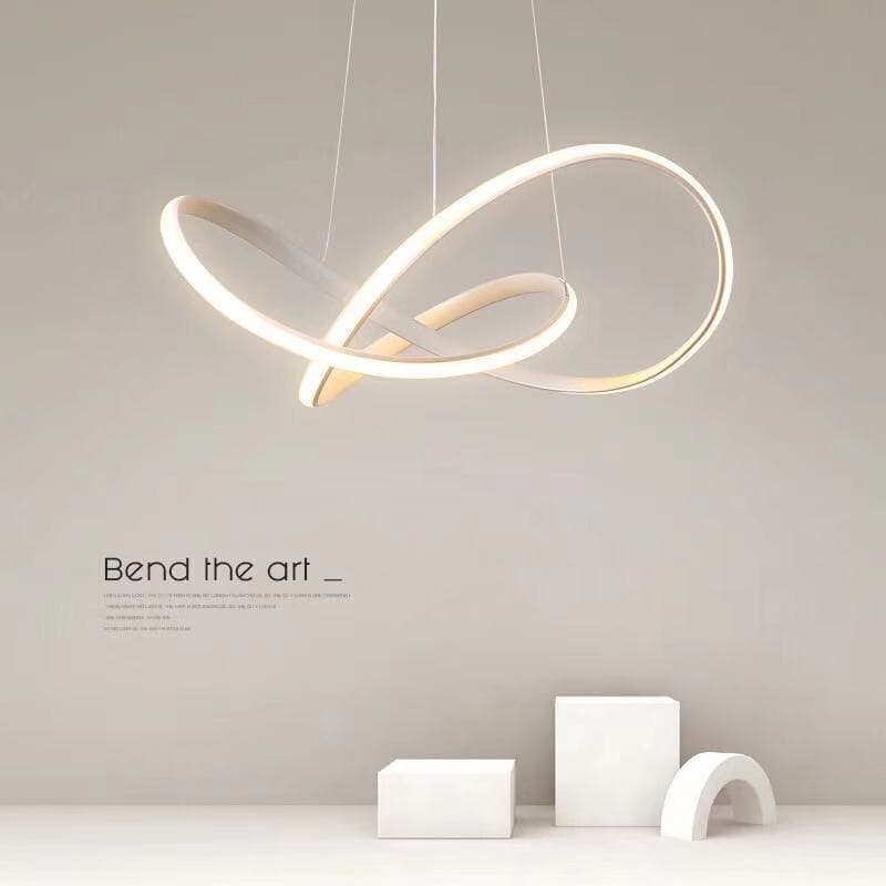 Modern Minimalist Creative Artistic LED Dining Room Chandelier, Nordic Postmodern Lighting for Living Room and Study