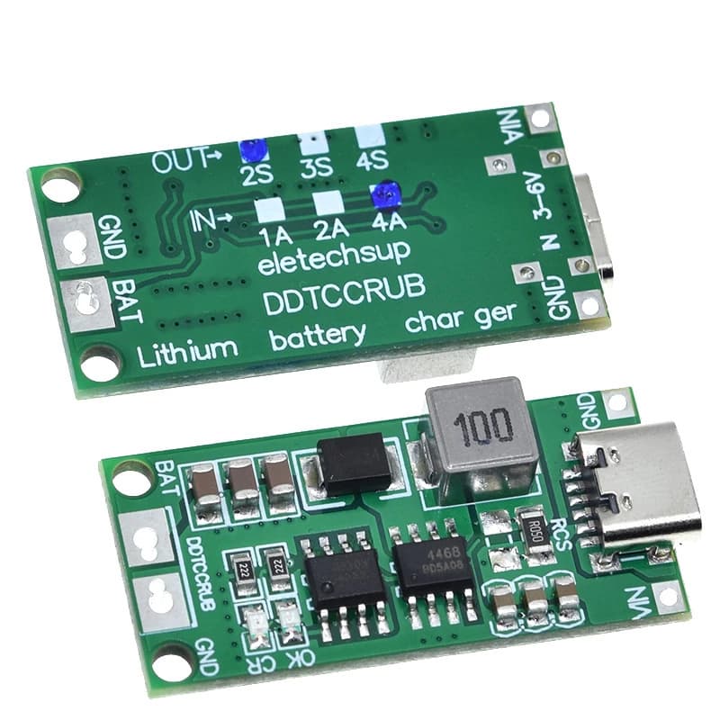 2S 3S 4S Lithium Ion Battery Charger Protection Board Type-C USB Boost Charging Board DC 3-5V