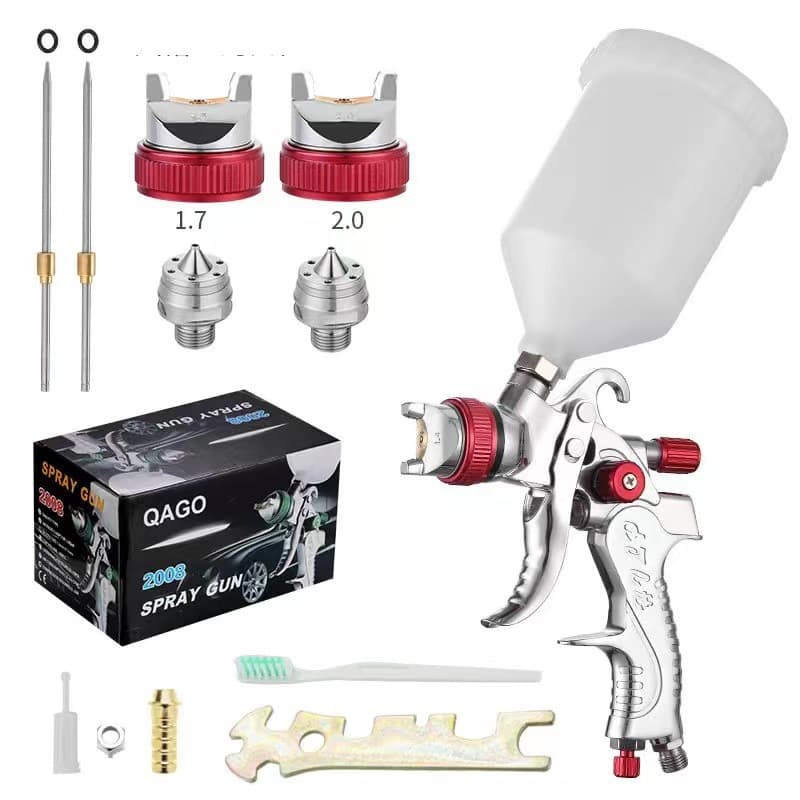 Cross-border 2008 Automotive High Atomization Topcoat 1.4/1.7/2.0mm Top Cup Spray Gun Pneumatic Paint Spray Gun