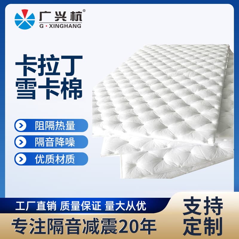 Windsor White Cotton Bicomponent Sound-Absorbing Cotton, Car Modification Polyester Fiber Material, White Pressed Dots with Adhesive Backing