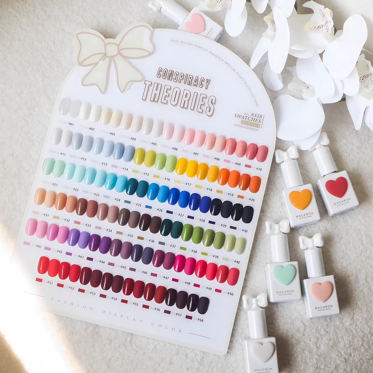 Nail Polish Gel Macaron Series Sweet Heart 58 Color Series Nail Polish One-Stroke Coloring Nail Salon Special Set