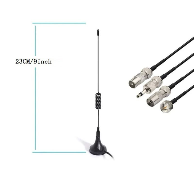 FM Radio Antenna FM Home Audio Radio FM Antenna 3 Connection Adapters FM Suction Cup Antenna