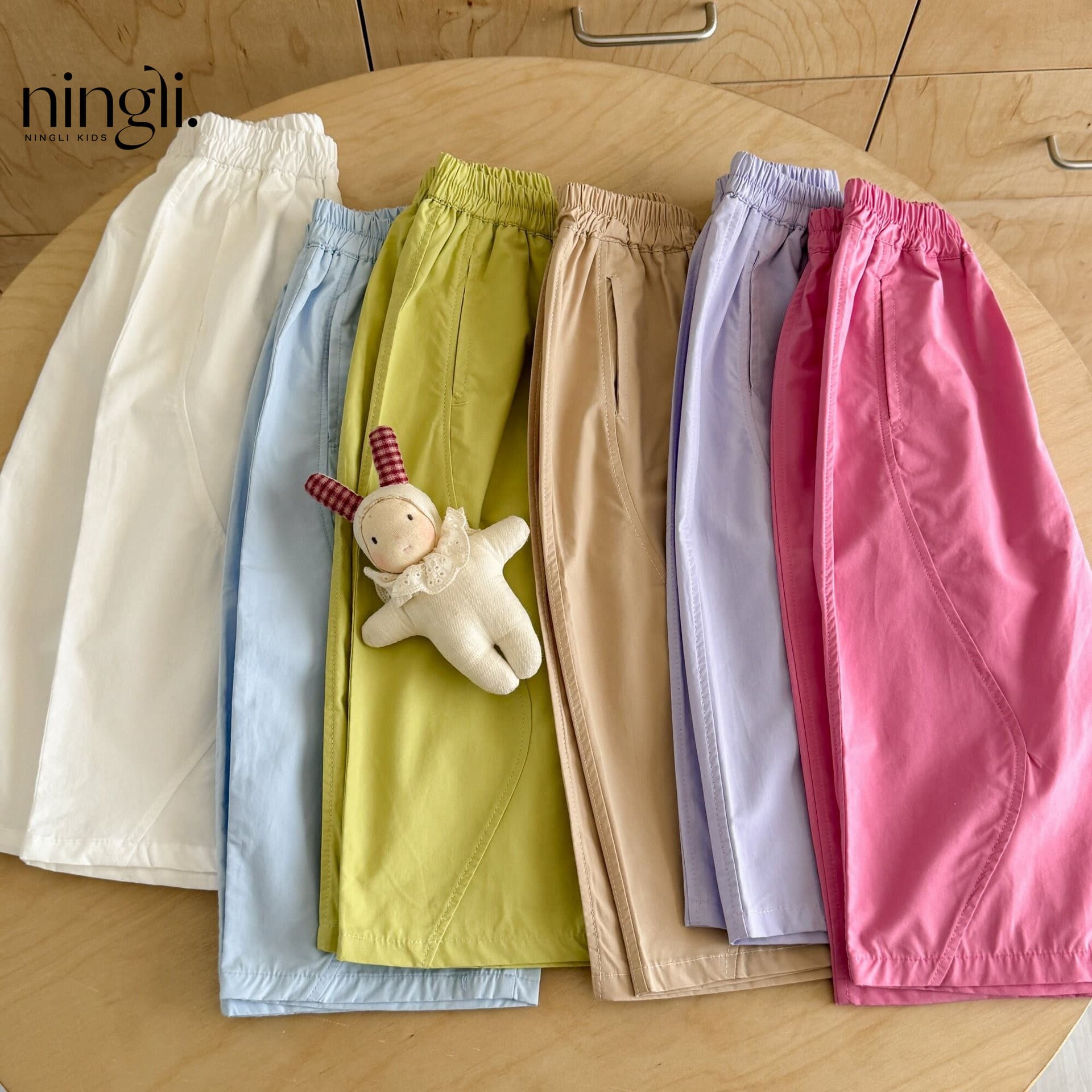 Ningli Kids Pants Summer Thin New Style Girls Fashionable Straight Casual Pants Baby Carrot Mosquito Repellent Pants