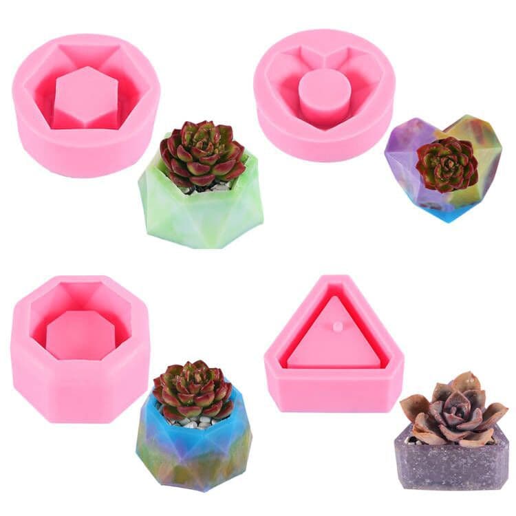 A variety of succulent planter liquid silicone mold DIY sugar cake chocolate plaster candle fragrance mold