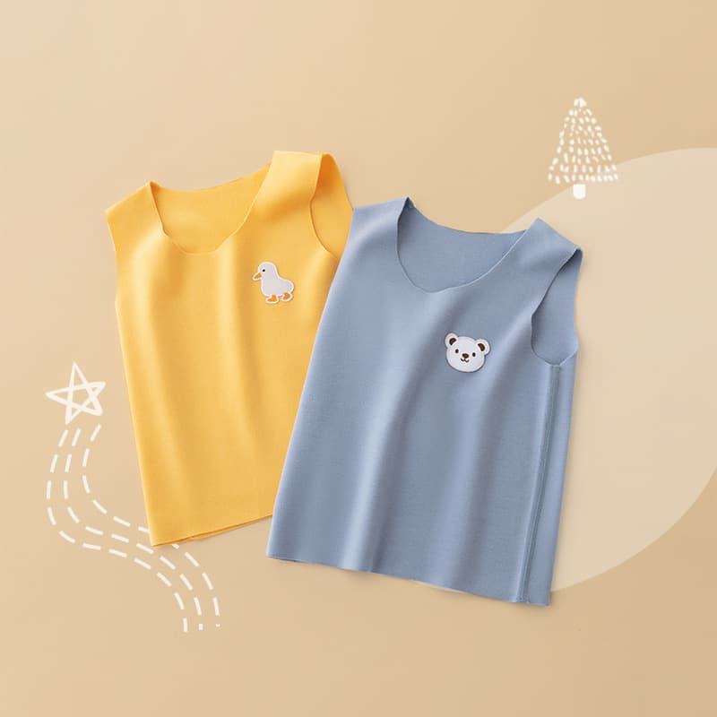 Dralon baby vest for boys and girls, thermal camisole undershirt, children's vest for newborns, base layer for babies in spring, autumn, and winter