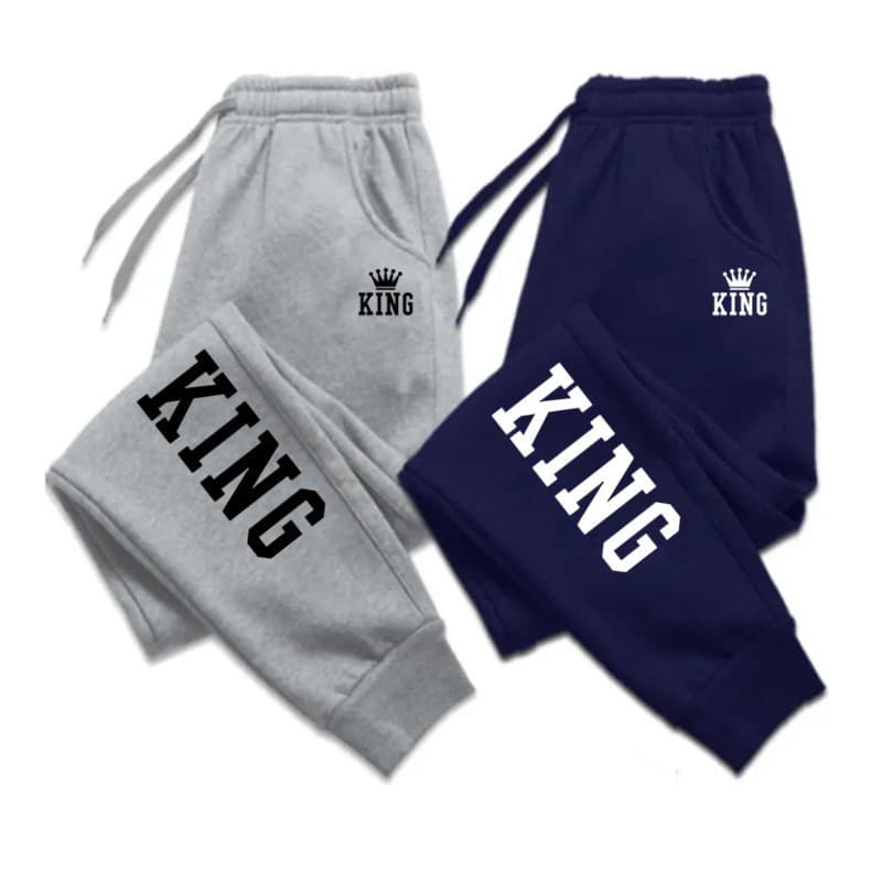 Amazon Cross-Border Autumn and Winter Jogger Pants Men's Sports Pants King King Elastic Waist Casual Pants