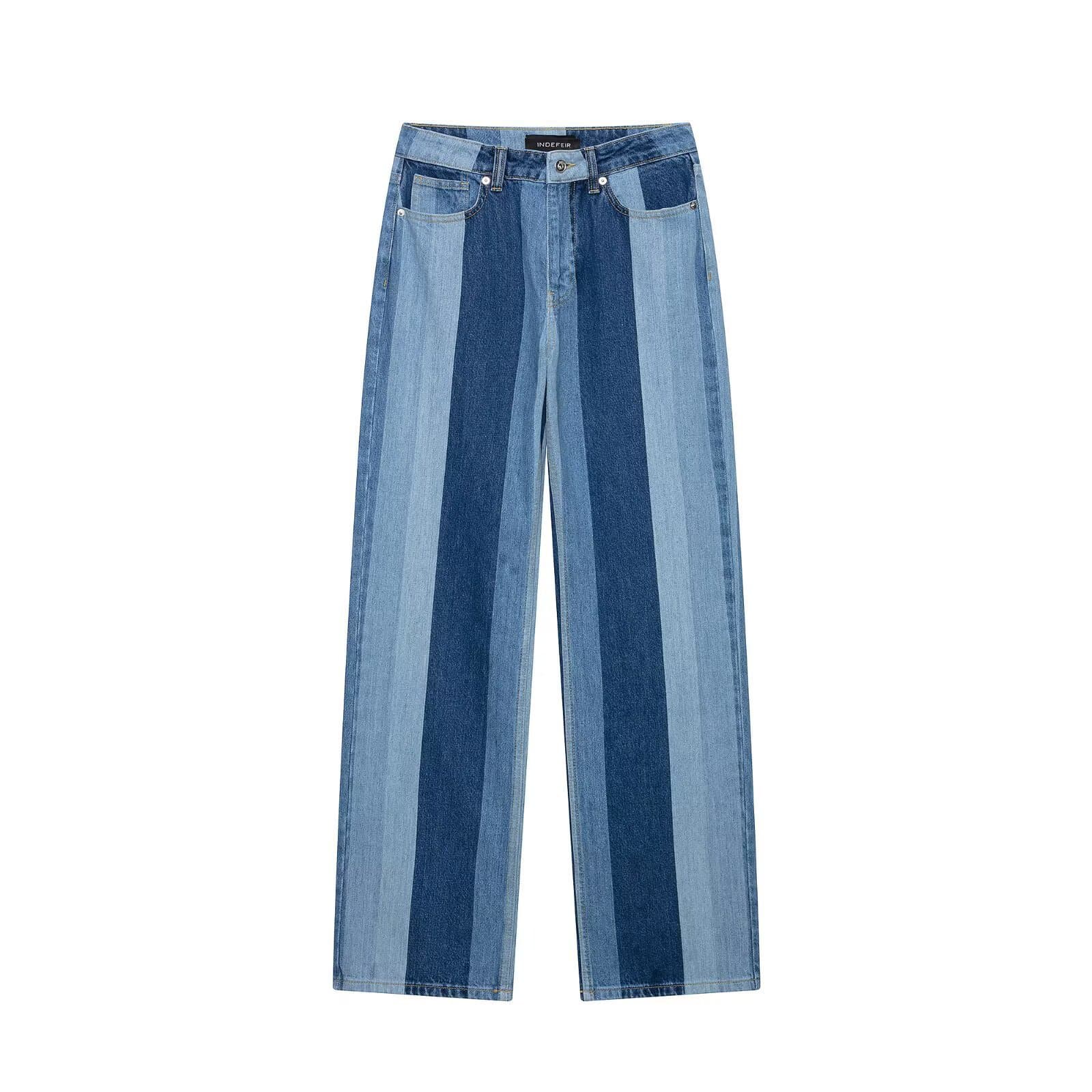 Foreign trade order! 2026 Summer New Style European and American Fashion Versatile Striped Straight Jeans 7147223 427