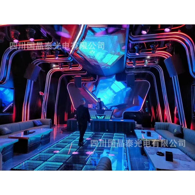 Bar KTV Dance Hall Decorative Wallpaper, Sci-Fi Style Imitation Glowing Mural, Club Dance Hall Decoration LED Display