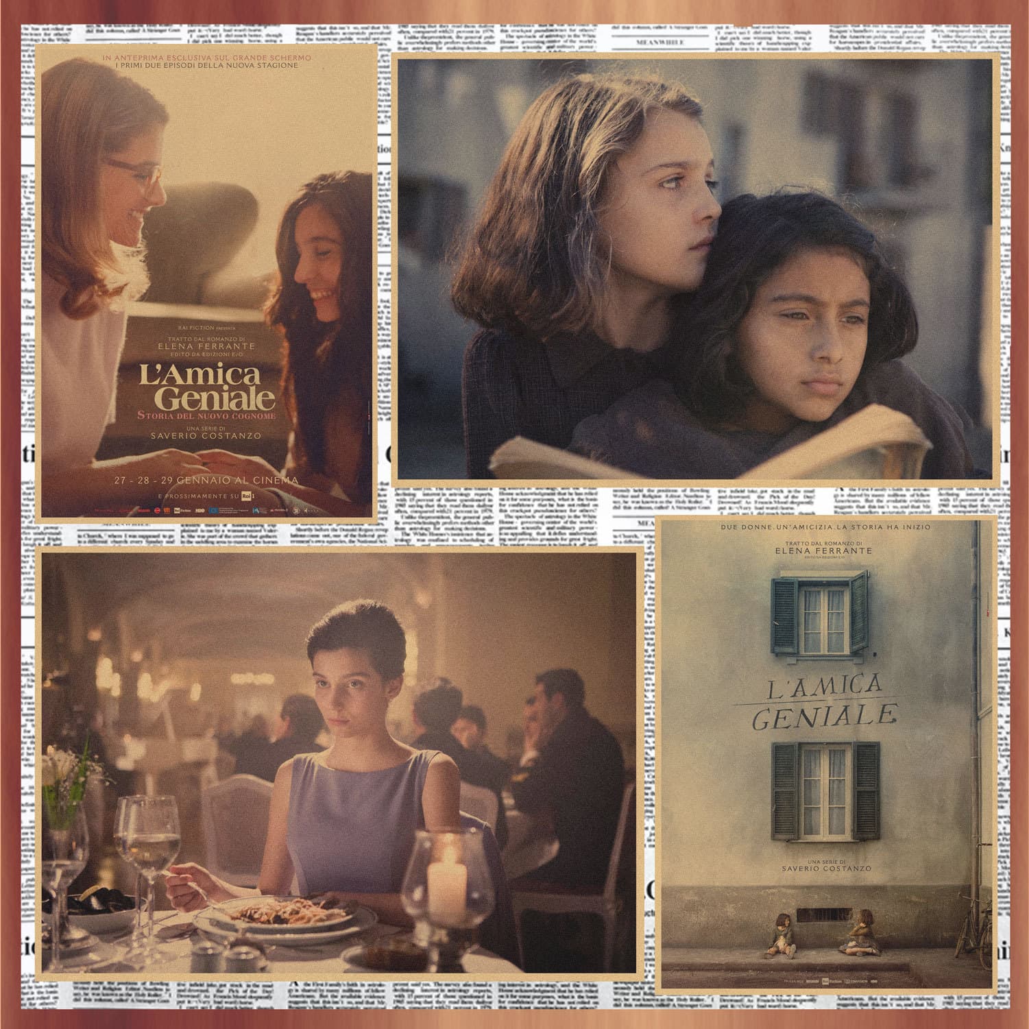 My Brilliant Friend Vintage Kraft Paper Movie Poster Restaurant Bar Decorative Wall Art 322