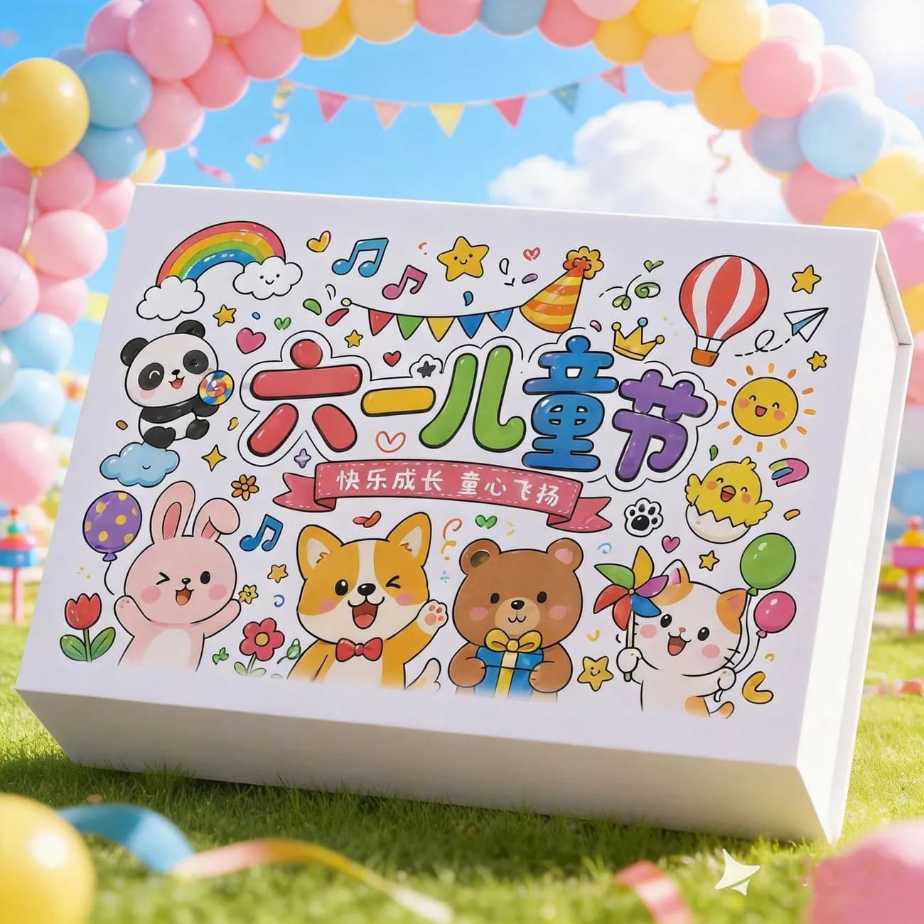 High-End Children's Day Gift Box, Cute Cartoon Gift Box, Ceremonial Gift Packaging Box for Kids