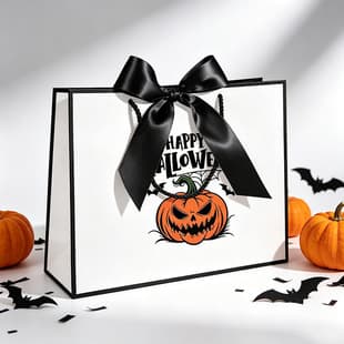 Cross-Border Hot Selling Halloween Pumpkin Gift Tote Bags Halloween Party Trick-or-Treat Favor Packaging Bags Wholesale