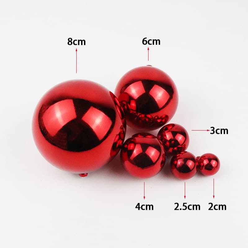 Factory Direct Supply Christmas Tree Ornaments Electroplated Christmas Balls Plastic Hanging Decorations