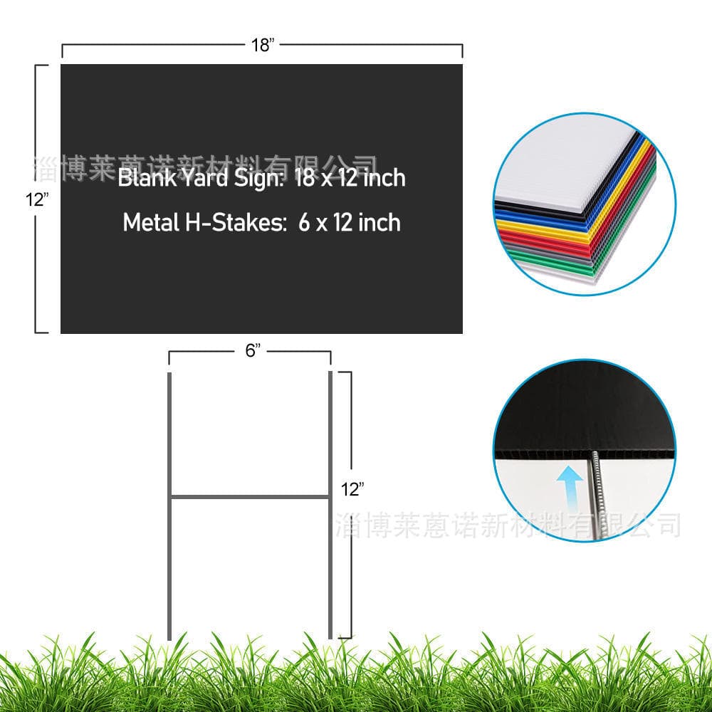 Cross-border Custom Hollow Board Advertising Sign Double-sided Full-color UV Printing PP Corrugated Board Outdoor Garden Waterproof Ground Insert Sign