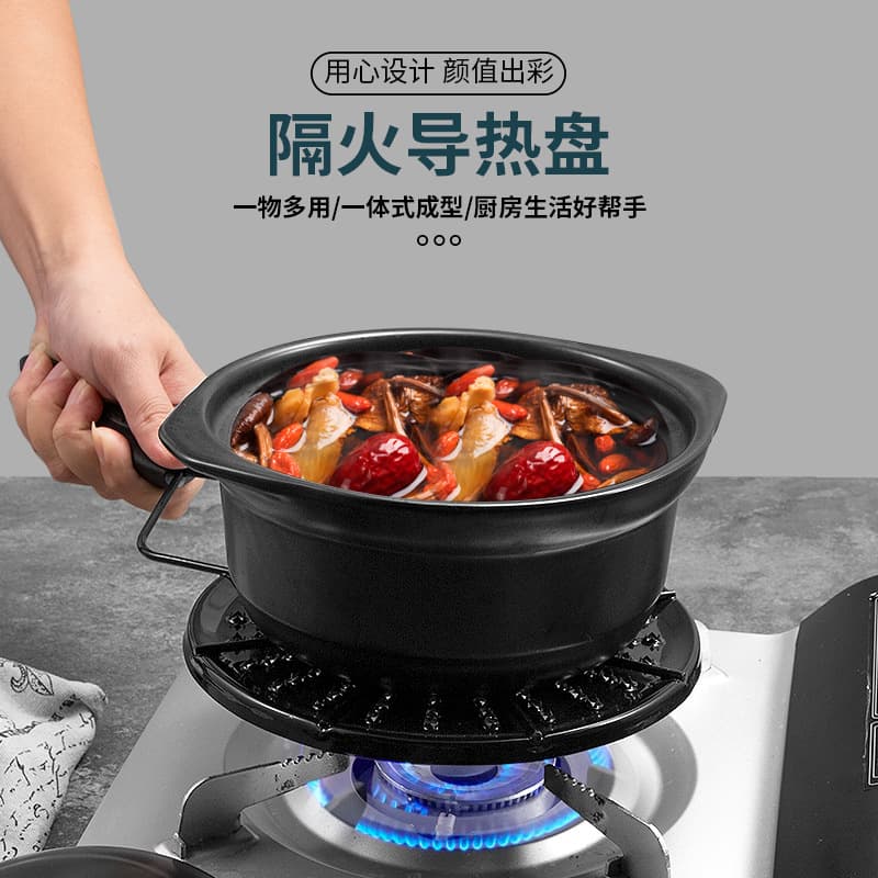 Heat Conduction Mat, Gas Stove Auxiliary Heating Pad, Children's Milk Pot Enamel Anti-Burn Heat Diffuser, Non-Slip Mat, Toast Baking Mat