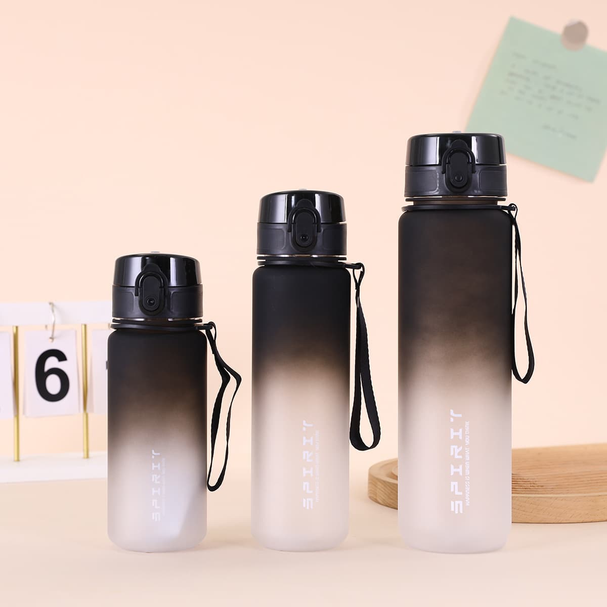New Frosted Gradient Water Bottle Large Capacity Space Cup Summer Student Sports Bottle Cross-Border Water Bottle