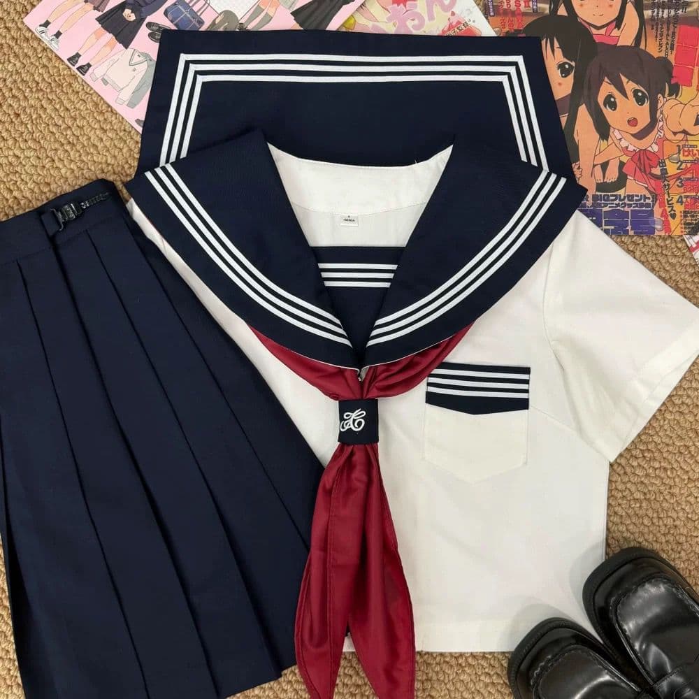 [Improved White Three] Genuine Japanese Basic JK Uniform Soft Sister Sailor Suit College Style Class Suit